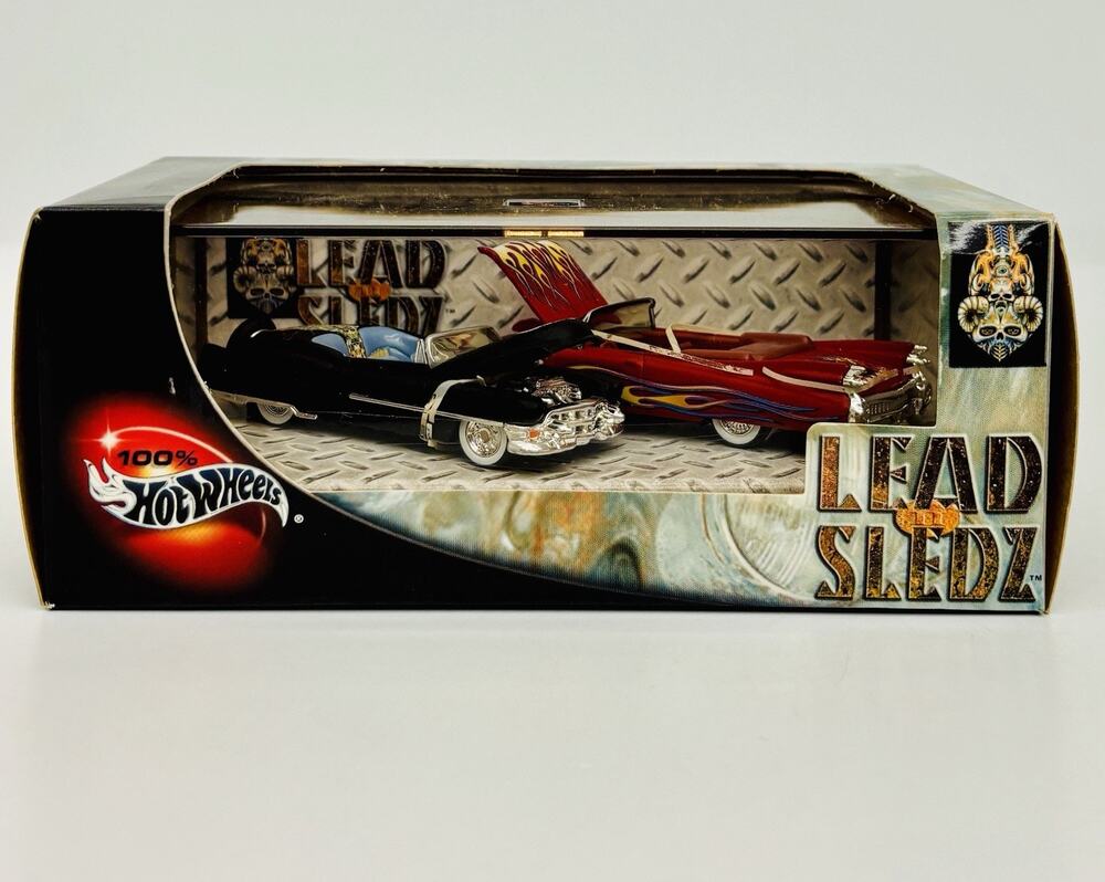 Hot Wheels Lead Sledz '53 & '59 Cadillac Custom Cruisers 2 Car Set 57377 Sealed